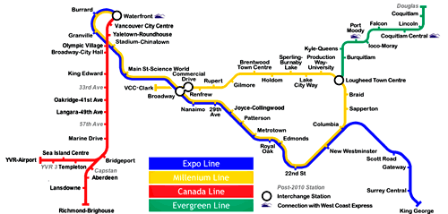 SkyTrain Network Map